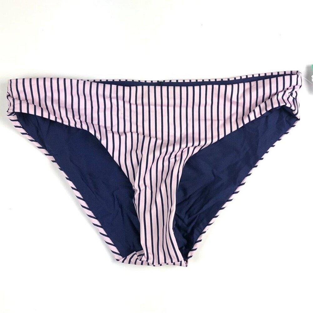 Splendid, Women’s Reversible Retro Bikini Bottom, Pink/Blue, Size XS